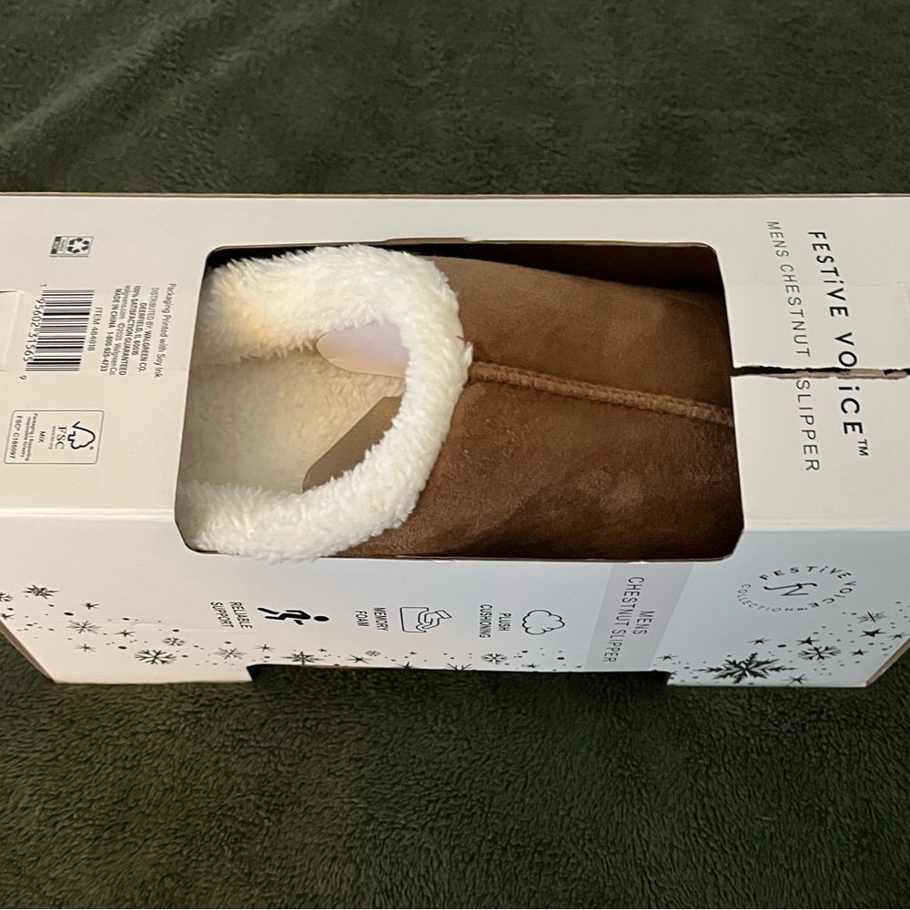 Chestnut Men's Slipper with White Lining - Picture 4 of 4